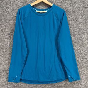 Climate Right Top Women XL BLue Long Sleeve Crew Neck Pullover Casual Solid